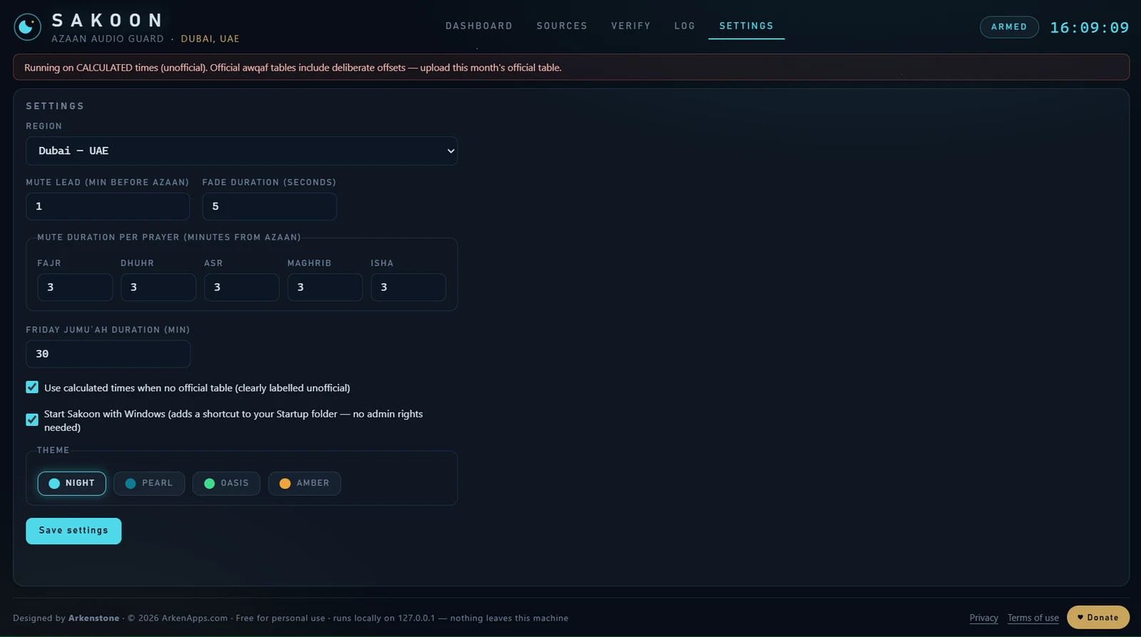 Settings thumbnail
